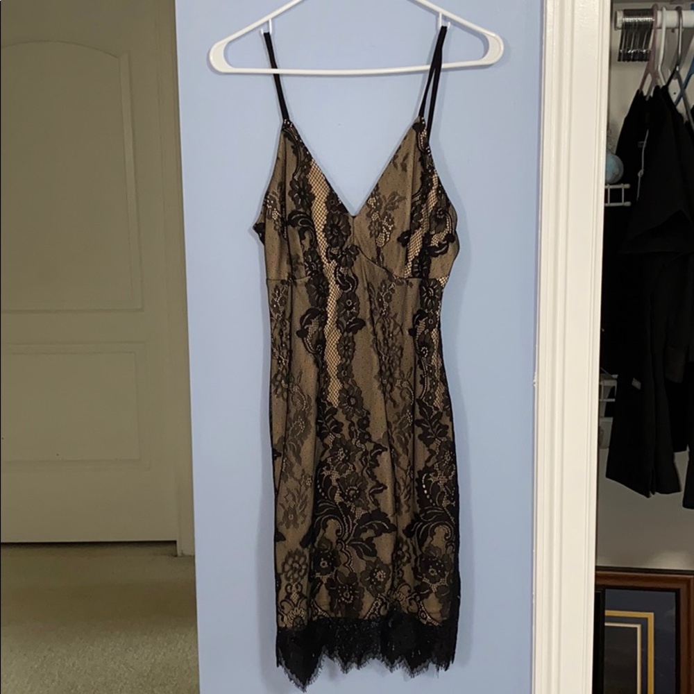 black lace dress